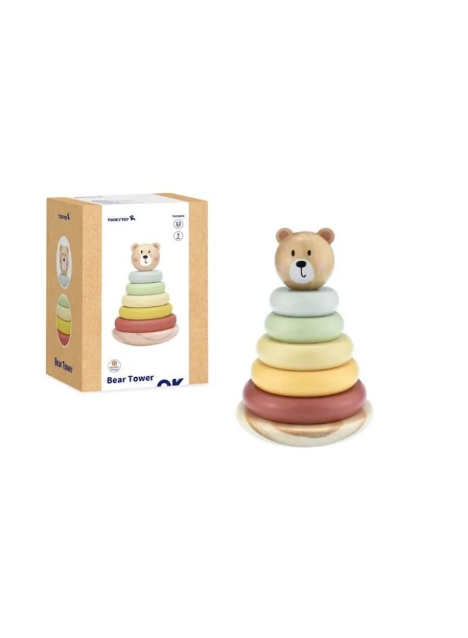 Tooky Toys Bear Stacking Tower Early Learning Toy - Multicolor - 7 Pcs - Image 4